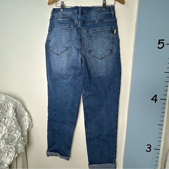 Vibrant miu Golden Blue Mom Jeans 11 W29 NWT - Picture 6 of 10
